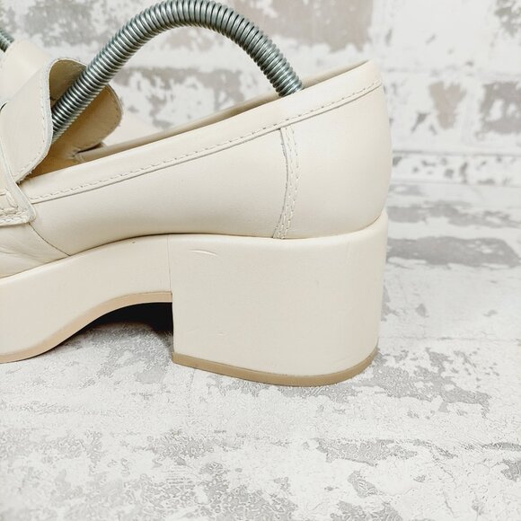 NEW Dolce Vita Yanni Platform Penny Ivory Leather Loafer i240 - Picture 5 of 12